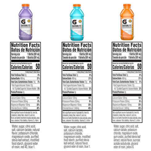 Gatorlyte 3 Pack 2.0, 5 20 oz (12 Pack) Rapid Rehydration Electrolyte Drink, Flavor Variety Specialized Blend