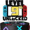 9 LEVEL UNLOCKED Birthday Cake Topper - 9th Happy Birthday Gamepad Decorations for Kids Bday Party