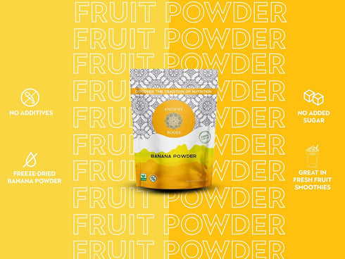 3.5 (25 Ancient Roots Banana Powder - Freeze-dried, All-natural, No Sugar Added, Smoothie Mix, Support Digestive Health