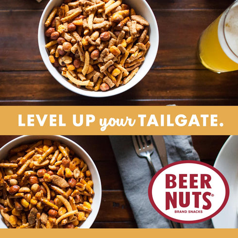 12oz (Pack 2) BEER NUTS Original Bar Mix - Pretzels, Cheese Stix, Sesame Stix, Insane Grain - Resealable Jar