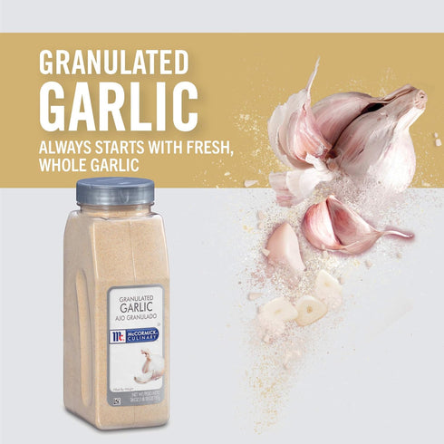 McCormick Culinary Granulated Garlic, 26 oz - Best in Rubs for Beef, Pork, Fish, Poultry