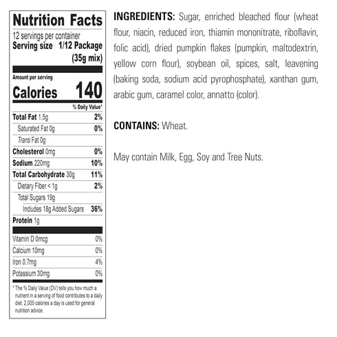 15 (Pack 6) Krusteaz Baking Mix, Pumpkin Spice Quick Bread Mix, Made with Real Pumpkin & No Artificial Flavors, Ounce