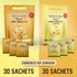 Elephant Park 30 Packets 18 Natural Honey Ginger Root Herbal Crystals Instant Beverage Grams Made With Real Pure Honey