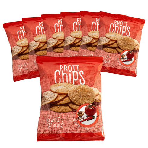 Proti-Thin Barbecue Proti Protein Chips, 14g Protein - Healthy Snack Chips, 7 Single Serving Bags