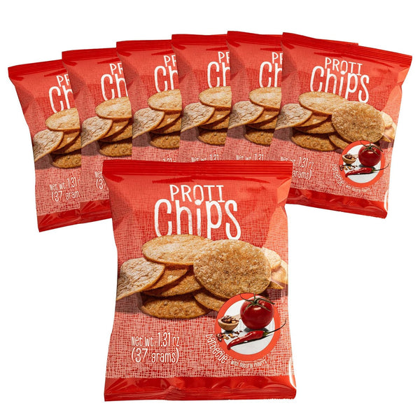 Proti-Thin Barbecue Proti Protein Chips, 14g Protein - Healthy Snack Chips, 7 Single Serving Bags