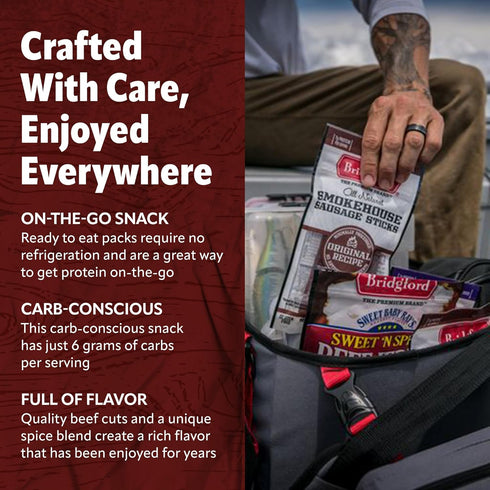 4 oz Pack 3 Bridgford Pepperoni Snack Bites of - Ready-to-Eat Pepperoni Snacks for On-The-Go Snacking - Pork and Beef