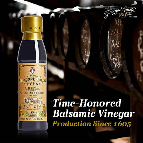 5.07 oz (150 ml) Pack 2 Giusti Truffle Glaze Based on Thick Balsamic Vinegar of Modena - Italian Gourmet Balsamic