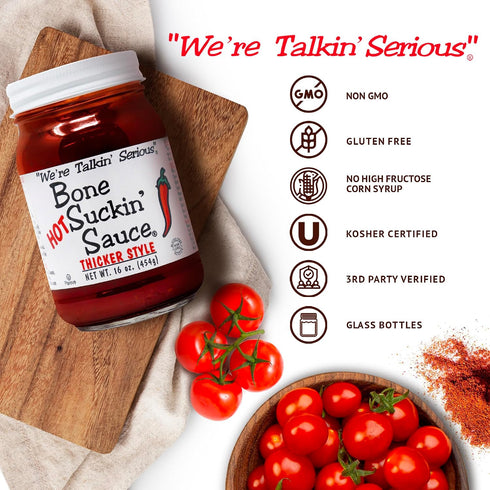 2 Count Bone Suckin' Hot Thicker Styler Marinade & Sauce