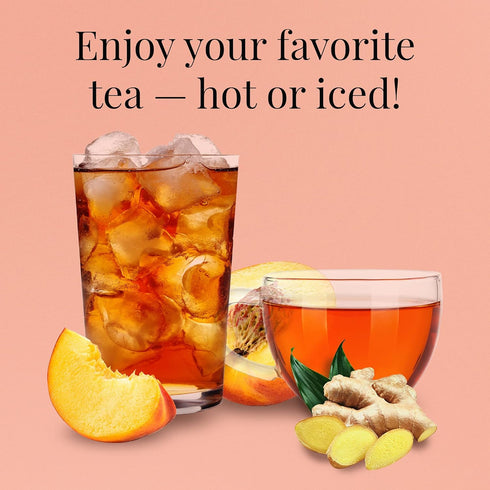 Ginger Peach Black Full-Leaf Loose Tea, 3.5 oz Tin, Steeps 50 Cups by The Republic of Tea