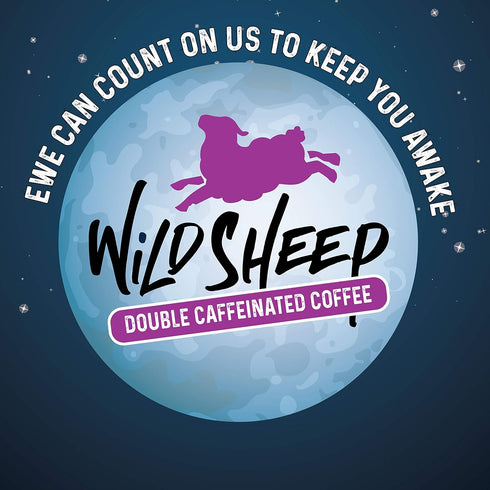 Wild Sheep 40 Count High Caffeine (Double Caffeinated) Coffee Pods, Compatible with Keurig K-Cup Brewers, Extra