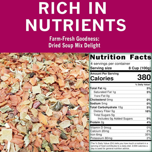 16 oz, SPICES VILLAGE Dried Ramen Toppings, Dehydrated Vegetables Mixed Vegetables Flakes, Mix of Carrot, Onion, Red