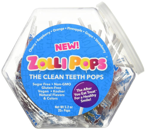 Zollipops Clean Teeth Lollipops, Anti-Cavity Lollipops, Delicious Assorted Flavors, 5.2 Ounce (Pack of 1)
