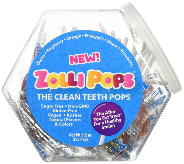 Zollipops Clean Teeth Lollipops, Anti-Cavity Lollipops, Delicious Assorted Flavors, 5.2 Ounce (Pack of 1)