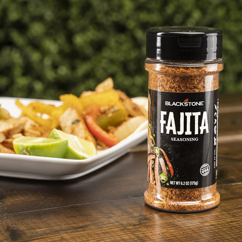 Blackstone 4230 Fajita Powder, 6.2 oz, Authentic Mexican Taste for Veggies, Chicken, Beef, Poultry, Steaks, Fries