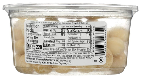 AURORA PRODUCTS Organic Raw Macadamia Nuts, 6 OZ