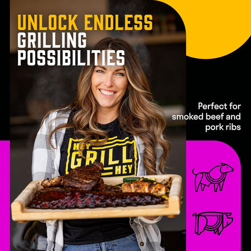 10.4oz Hey Grill Hey | Rib Rub | BBQ Rub | Rib Seasoning | Beef & Pork Seasoning | BBQ Chicken and More | NBBQA Award