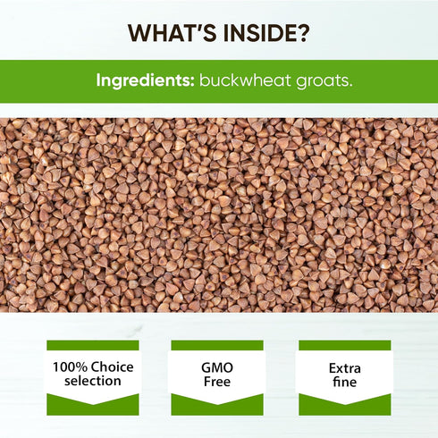 24.7 oz (700 6 Pack, Yarmarka Roasted Buckwheat Groats (Kasha) g) Roasted Whole Grain, Traditional Eastern European
