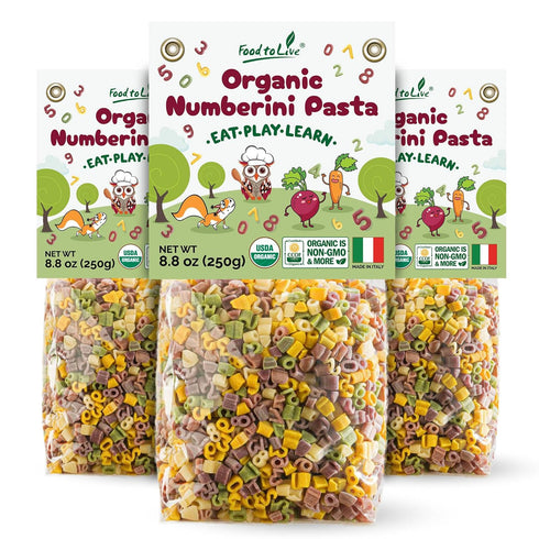 Food to Live Organic Numberini Pasta - Eat. Play. Learn, 8.8 oz