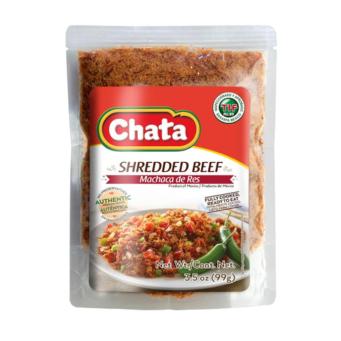 Chata Machaca de Res, Dried Shredded Beef, 3.5 oz, Pack of 1