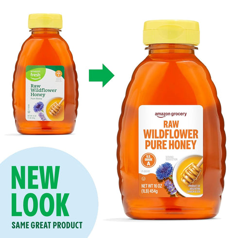 16 Oz Amazon Grocery, Raw Wildflower Pure Honey