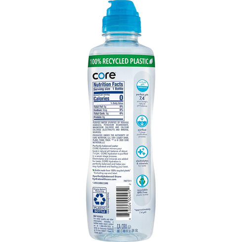 23.9 oz (Pack 24) Core Hydration Perfectly Balanced Water, fl Sport Cap bottle