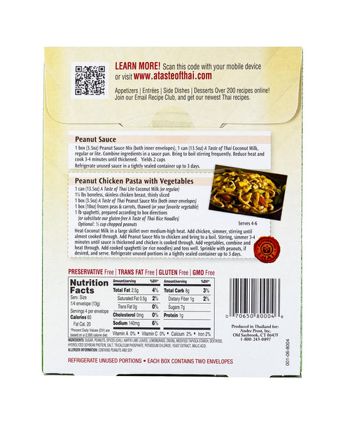 A Taste of Thai Peanut Sauce Mix, 3.5 oz Box, 6 Piece