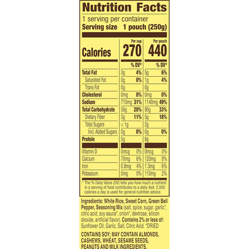 8.8 oz Old El Paso Rice, Spicy Southwest Style, Microwavable Pouch