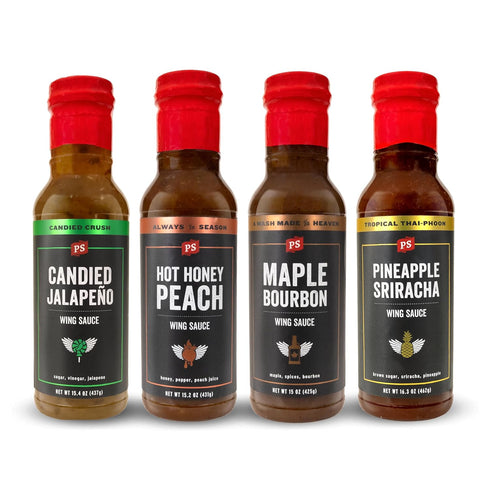 PS Seasoning Chicken Wing Sauce 4 Pack - Chicken Wing Sauces Variety