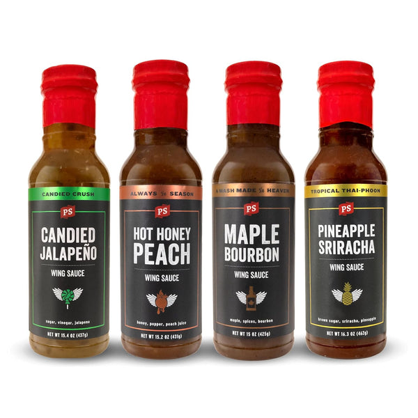 PS Seasoning Chicken Wing Sauce 4 Pack - Chicken Wing Sauces Variety