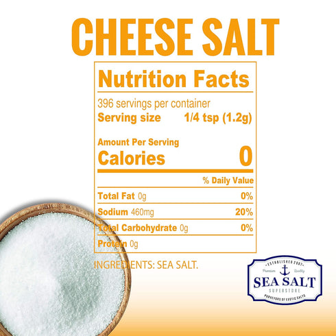 5 lb Fine Sea Salt for Homemade Cheese Making, Gluten-Free and Non-Iodized Kosher Cheese Kit Essential Salt, Bag