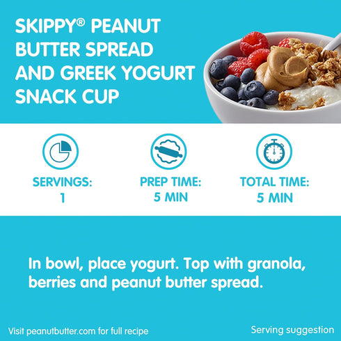 14 (Pack 6), 84 SKIPPY Peanut Butter Blended with Plant Protein, Chunky, Ounce of Ounce