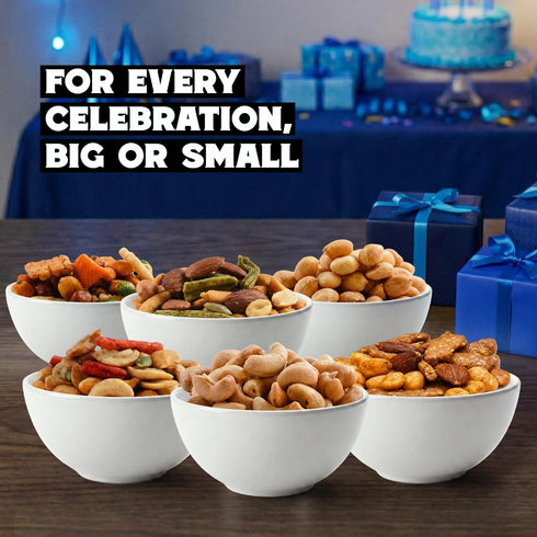 6 Set Nut Gift Basket for Men Birthday Gifts for Men with Gourmet Nut Varieties Resealable Snack Pouches Gift for Dad