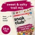 24 oz Snak Club Sweet and Salty Trail Mix with Peanuts, Butter Toffee Peanuts, M&M'S Chocolate Candies, Toasted Corn