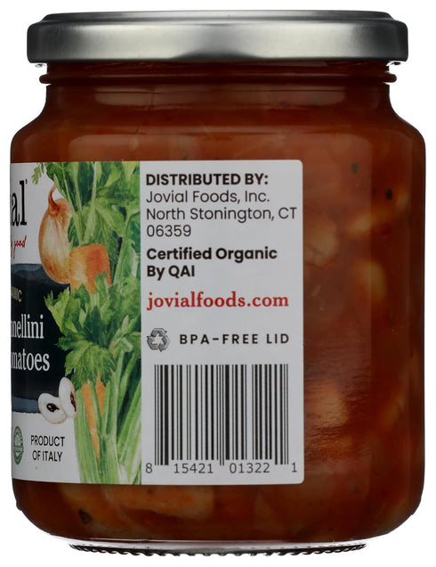 12.9 OZ Jovial Organic Italian Cannellini Beans Tomatoes