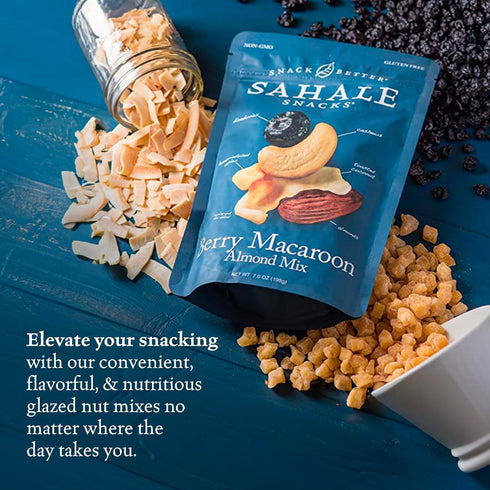 Sahale Snacks Berry Macaroon Almond Trail Mix, 7 oz Pouches - Non-GMO, Kosher, Gluten-Free Snacks