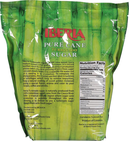 4 lb. Iberia Pure Cane Raw Turbinado Sugar