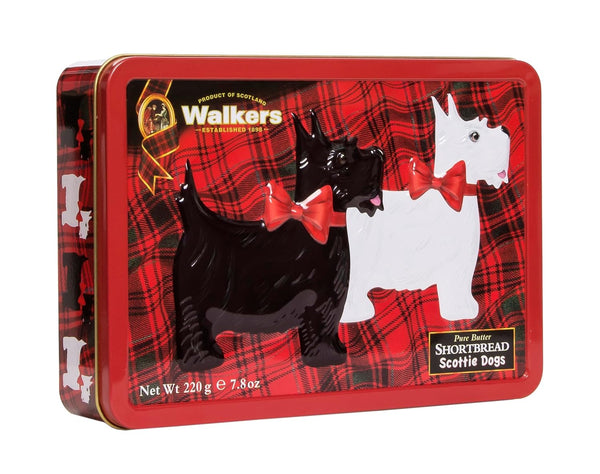 Walker's Shortbread Scottie Dog Shaped Cookies, All-Butter, 7.8 Oz Gift Tin