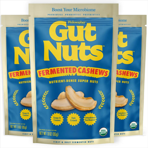 Gut Nuts - Fermented and Sprouted "Sourdough" Cashews for Gut Health -