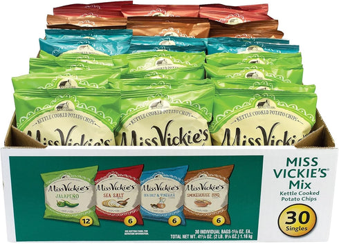 Pack, 30 Count Miss Vickie's Kettle Cooked Potato Chips Variety