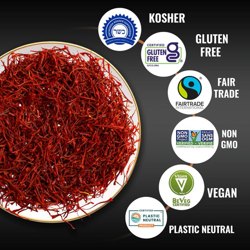 5Senses ((0.14oz/4g)) Kashmir Mongra Saffron | Azafran | Magnum Opus | Premium Grade A Saffron Threads | Whole Red Gold