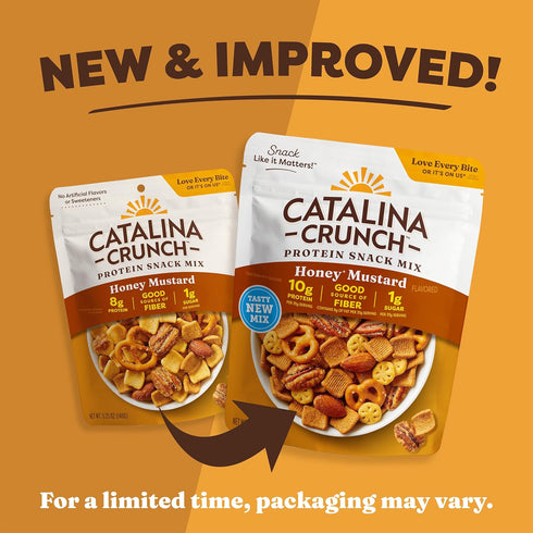 10g 1g 5.25 (Pack 5) Packaging Catalina Crunch Protein Snack Mix - Protein, Sugar per Serving - Good Source of Fiber