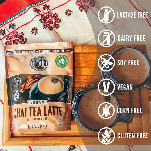16 oz Coconut Cloud: Vegan Spiced Chai Tea Latte | Creamy, Delicious & Easy Dairy Free Alternative. Made in Colorado