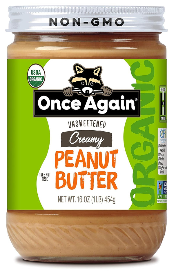 Once Again Organic Creamy Peanut Butter, Lightly Salted - No Sugar Added