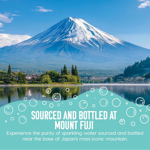 16.9 oz, 24-Pack, IRIS Sparkling Water Bottles, fl Strong Carbonation from Mount Fuji Spring, Refreshing Japanese