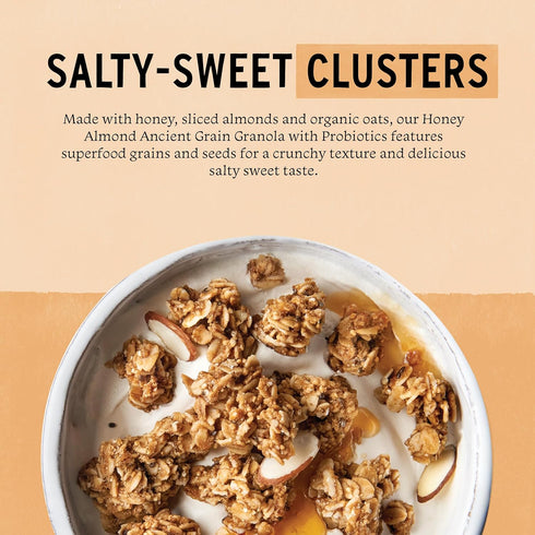(3 8oz Purely Elizabeth, Honey Almond, Ancient Grain Granola with Probiotics, Gluten-Free Ct, Bags)