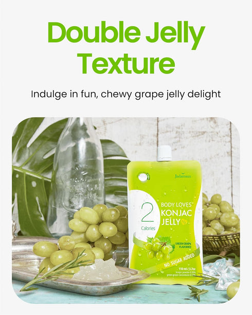 20 Jadamsun Konjac Jelly Juice (Grape, pcs) - Delicious Low-Calorie Healthy Korean Snack, Drinkable Fruit Snack