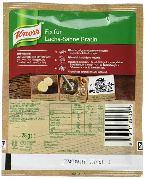 Knorr (Pack 4) Fix creamy salmon gratin (Lachs-Sahne Gratin)