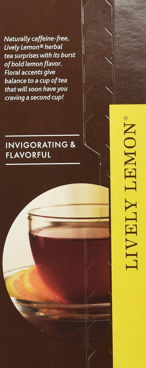Farmer Brothers Lively Lemon Herbal Tea, Caffeine Free, 25 Bags