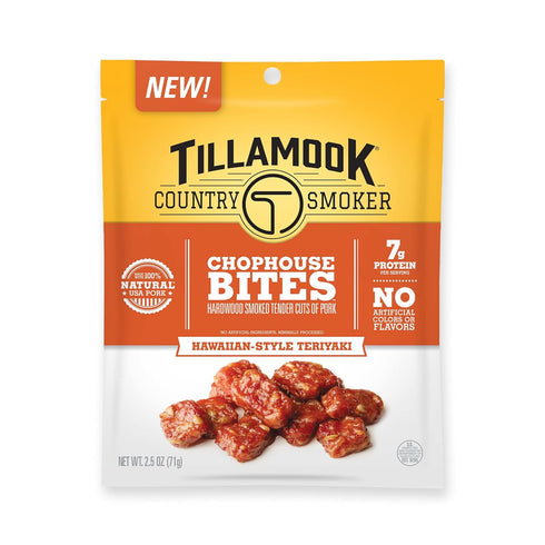 Tillamook Country Smoker Pork Jerky Snacks, Country Smoker Chophouse Bites, Hawaiian-Style Teriyaki