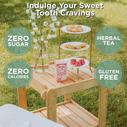 Pack, 18 Count Pack 8 Set Red Rose Sweet Temptations Dessert Tea Variety Zero Sugar, Caffeine-Free Flavored Delicious